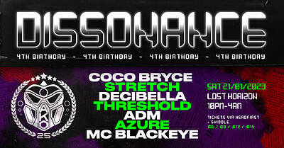 Dissonance 4th Birthday x 25 Years of AKO at Lost Horizon