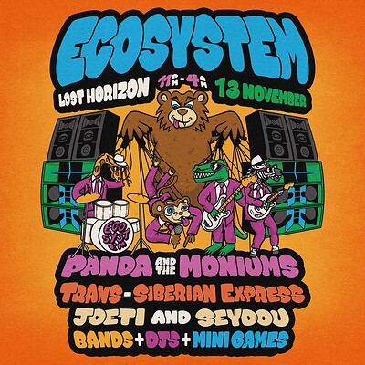 ECOSYSTEM - PANDA AND THE MONIUMS, TRANS-SIBERIAN EXPRESS at Lost Horizon