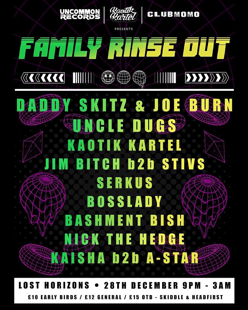 Family Rinse Out - Uncommon Records x Kaotik Kartel x Club Momo at Lost Horizon