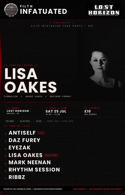 Filth Infatuated Yard Party 001 with LISA OAKES at Lost Horizon