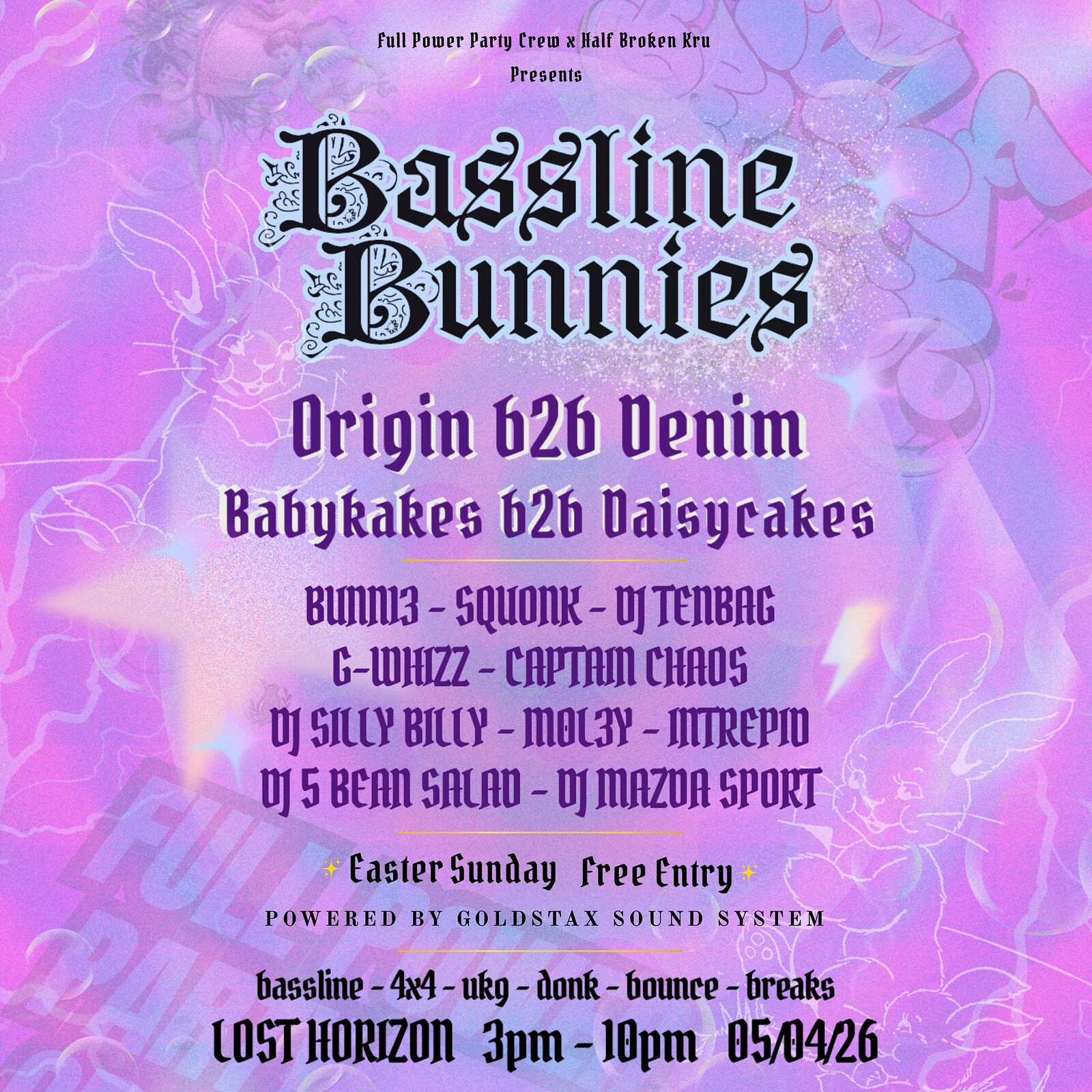 FPPC X HBK PRESENTS: BASSLINE BUNNIES DAY PARTY at Lost Horizon