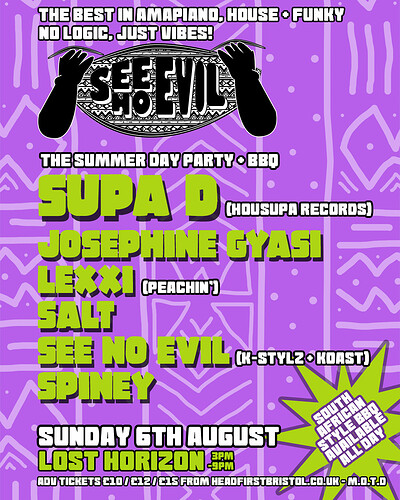 See No Evil: The Summer Day Party & BBQ w/ Supa D at Lost Horizon