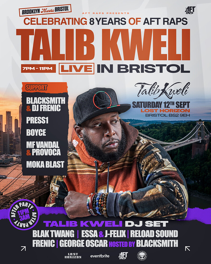 Talib Kweli in Bristol Plus after party with Talib Kweli DJ Set. at Lost Horizon