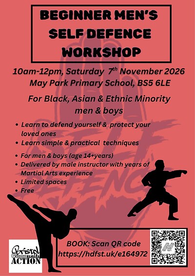 Self-defence workshop for Black, Asian & Ethnic Minority men at May Park Primary School