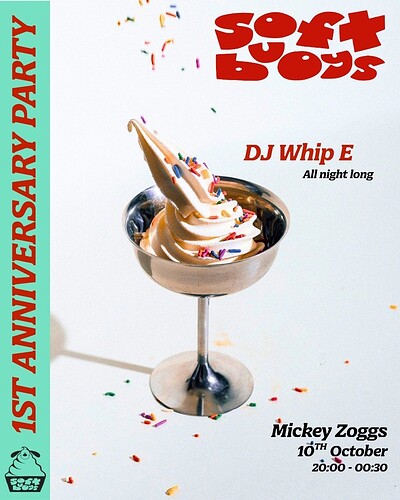 Soft Buoys 1st Birthday ft DJ Whip E  All Night Long at Mickey Zoggs