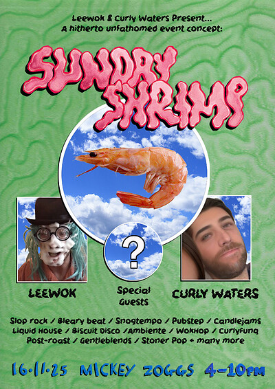 Sunday Shrimp w/ Leewok & Curly Waters + Special guests at Mickey Zoggs