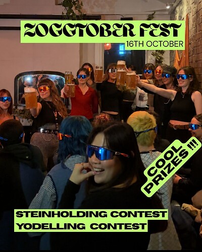 Zoggtober Fest Stein Holding Competition & Yodelling Contest at Mickey Zoggs