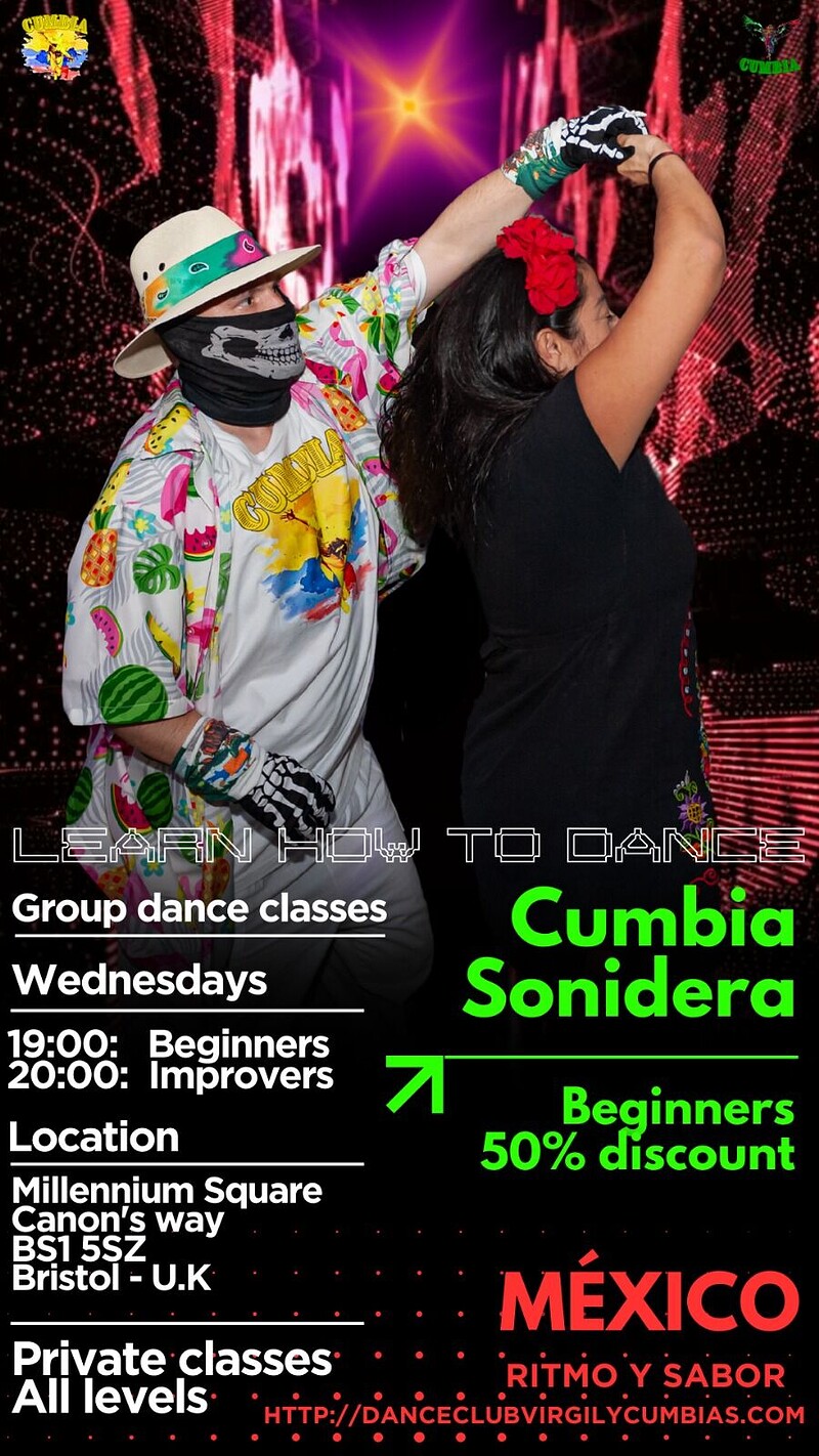 Learn how to dance Cumbia Sonidera at Millenium Square