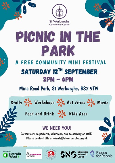 Picnic in the Park at Mina Road Park, St Werburghs, Bristol