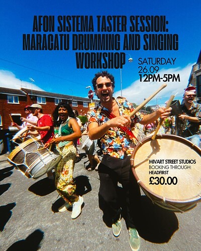 Afon Sistema Taster Session - Maracatu Drumming and Singing Workshop at Mivart St Studios