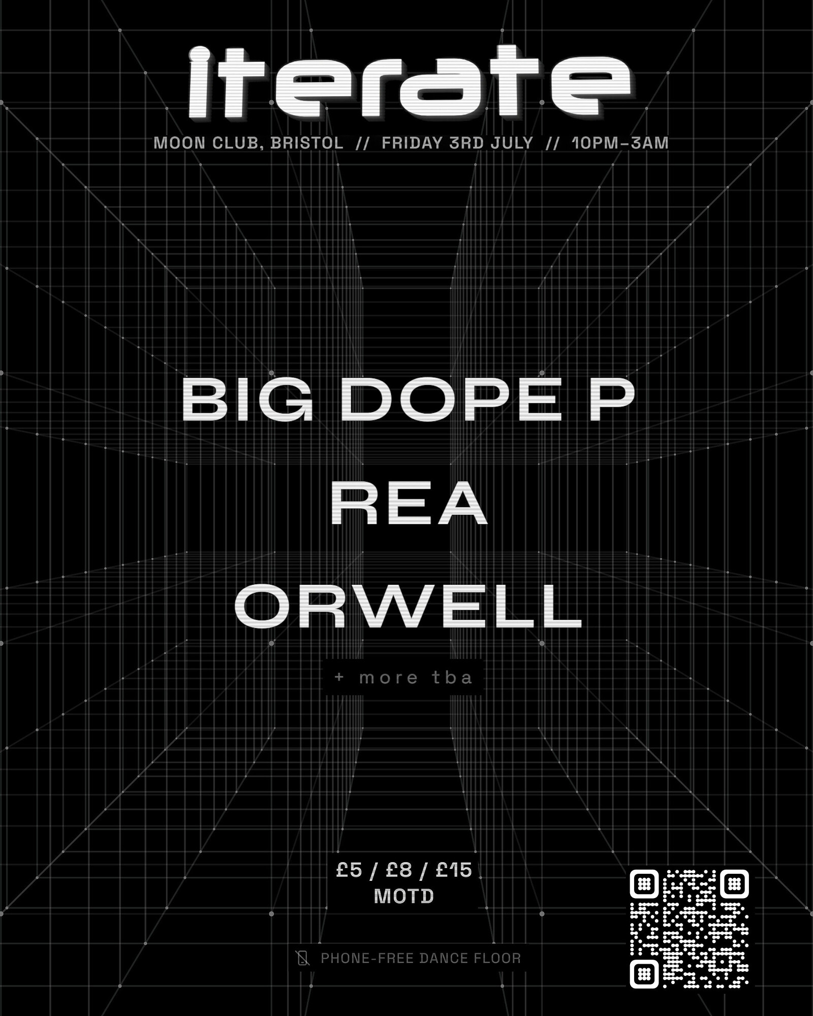 Iterate - w/ BIG DOPE P, REA & ORWELL at Moon Club, (Lakota)