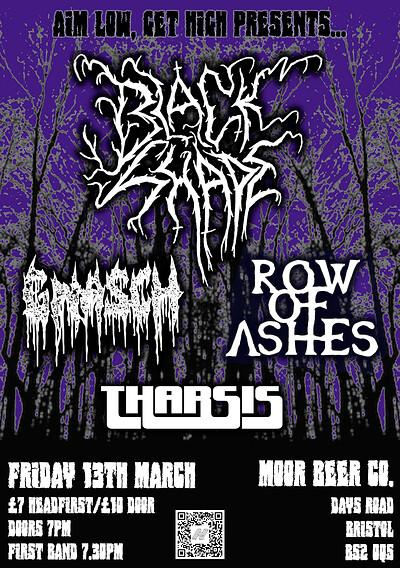 BLACK SHAPE, GNASCH, ROW OF ASHES, THARSIS at Moor Beer Co