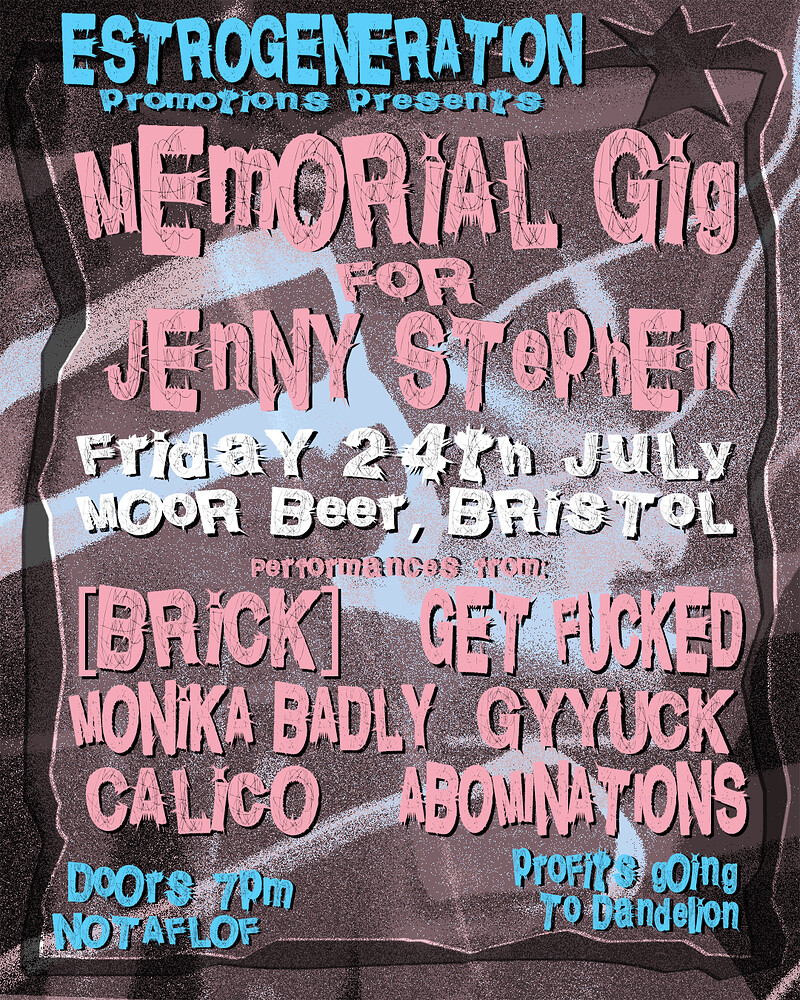 ESTROGENERATION MEMORIAL GIG FOR JENNY at Moor Beer Co