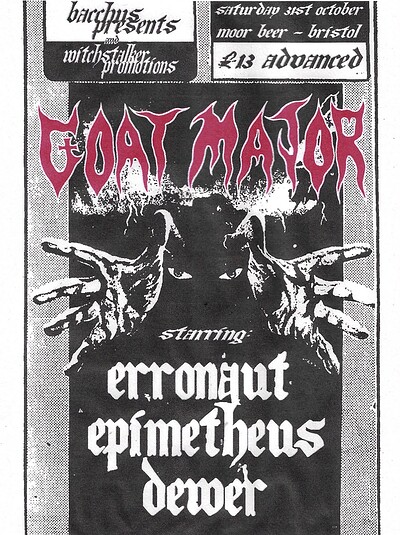 Goat Major, Erronaut, Epimetheus & Dewer at Moor Beer Co