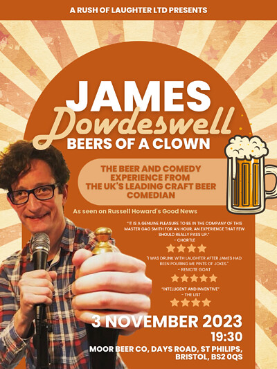 James Dowdeswell Beers of a Clown at Moor Beer Co