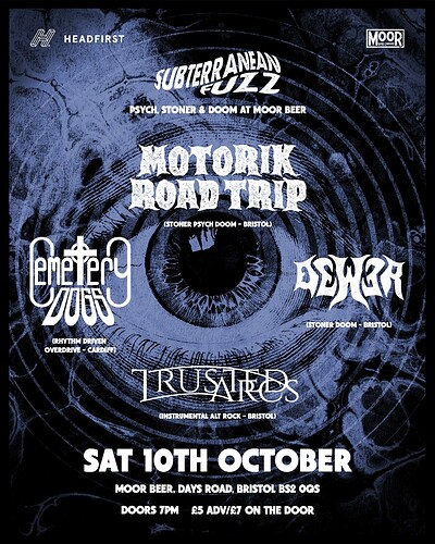 Motorik Road Trip /Cemetery Dogs/Dewer/Trusted Arcs at Moor Beer Co