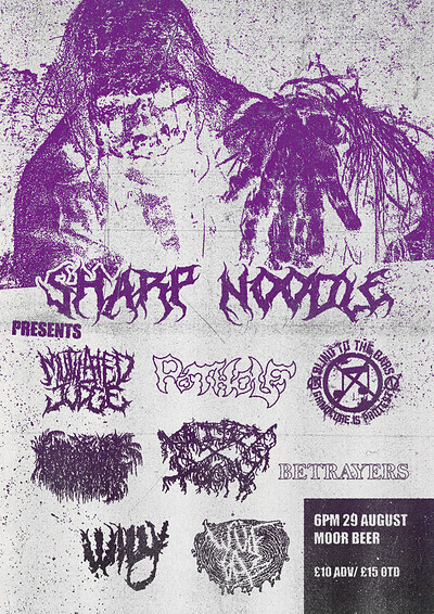 MUTILATED JUDGE/ POTHOLE/ BLIND TO THE BARS/ AMPHETAMINE ONANISM at Moor Beer Co