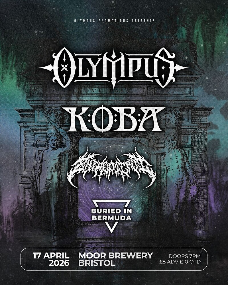 Olympus, Koba, Entropic Rot + Buried in Bermuda at Moor Beer Co