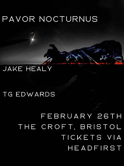 Ricardo Camembert presents Pavor Nocturnus ,Jake Healy and TG Edwards at Moor Beer Co