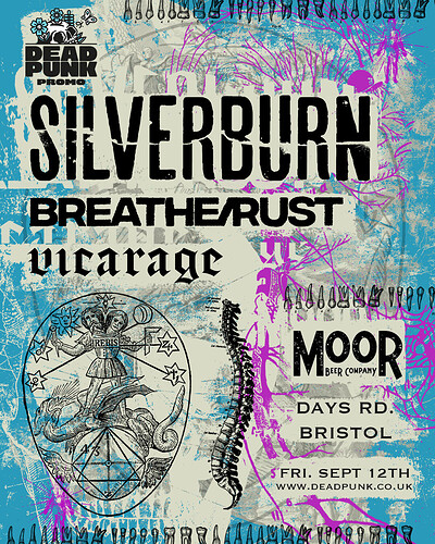 Silverburn + Breathe/Rust + Vicarage at Moor Beer Co
