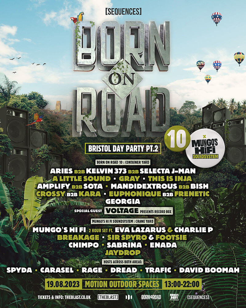 x Born On Road 10 x Mungo's Hi Fi at Motion