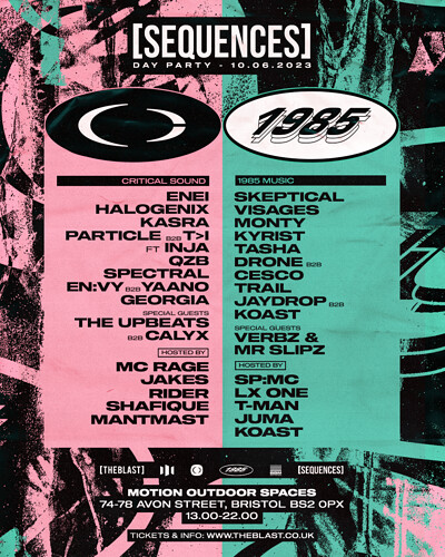 CRITICAL SOUND X 1985 MUSIC DAY PARTY BRISTOL at Motion