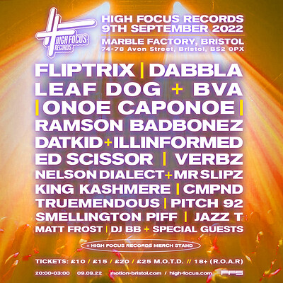 HIGH FOCUS RECORDS BRISTOL at Motion