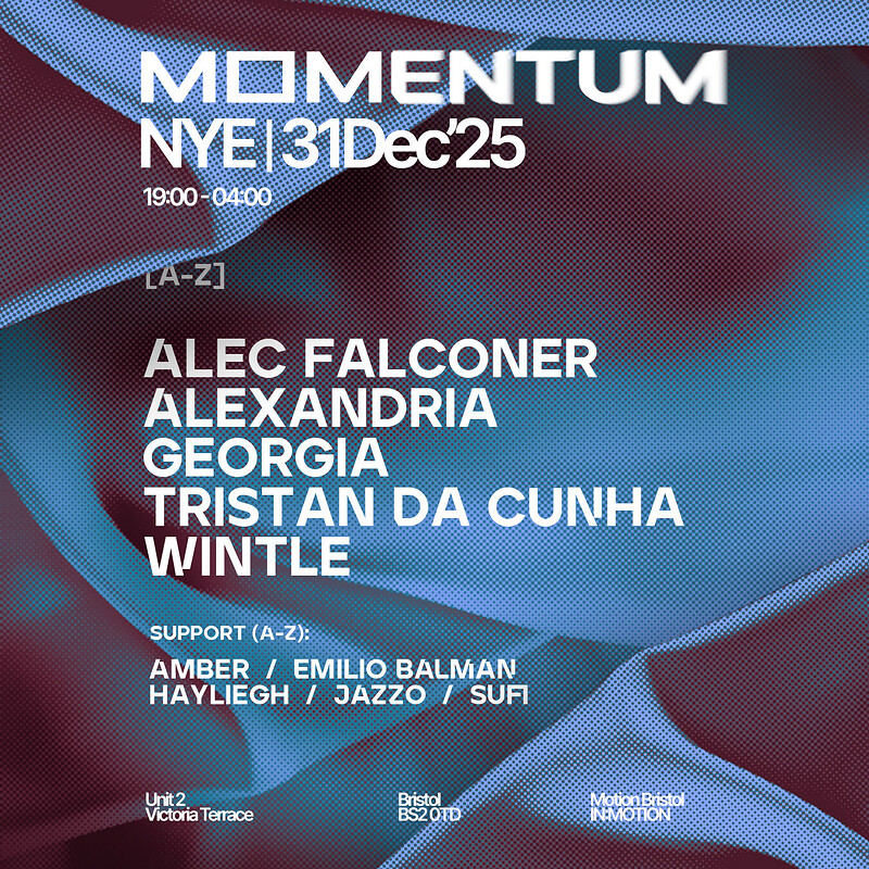 MOMENTUM NYE | Tristan da Cunha, Alec Falconer & more at Motion