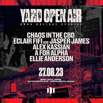 YARD OPEN AIR: Bank Holiday Special at Motion