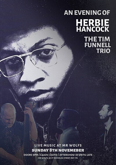 A evening of Herbie Hancock - The Tim Funnell Trio at Mr Wolfs