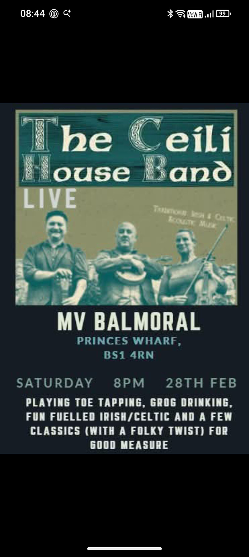 Ceili House Band at MV Balmoral