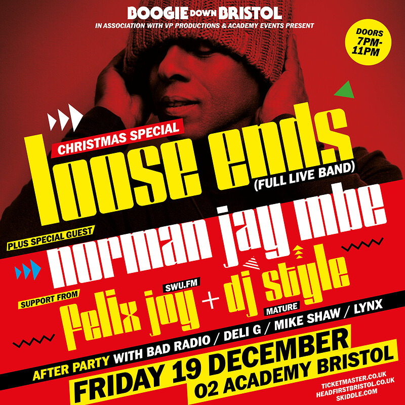 Boogie Down Bristol Ft. Loose Ends & Norman Jay MBE at O2 Academy