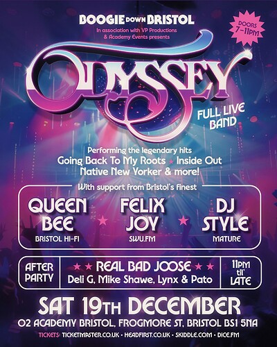 Boogie Down Bristol Ft. ODYSSEY at O2 Academy