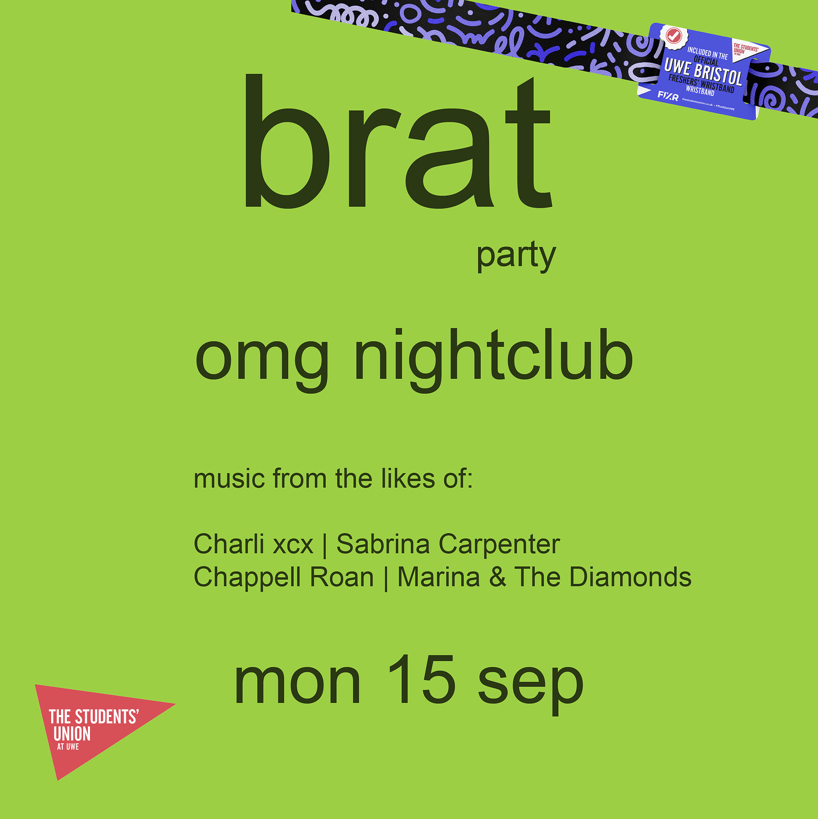 UWE Bristol Official Freshers | brat party - SOLD OUT at OMG