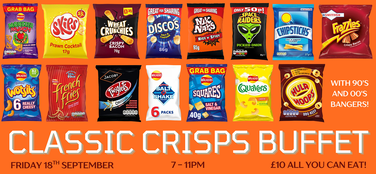 Classic Crisps Buffet Night at On The Hill