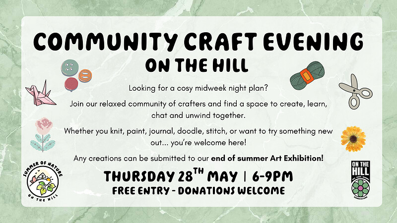 Community Craft Evening at On The Hill