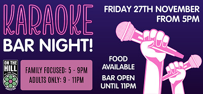 Karaoke Bar Night at On The Hill