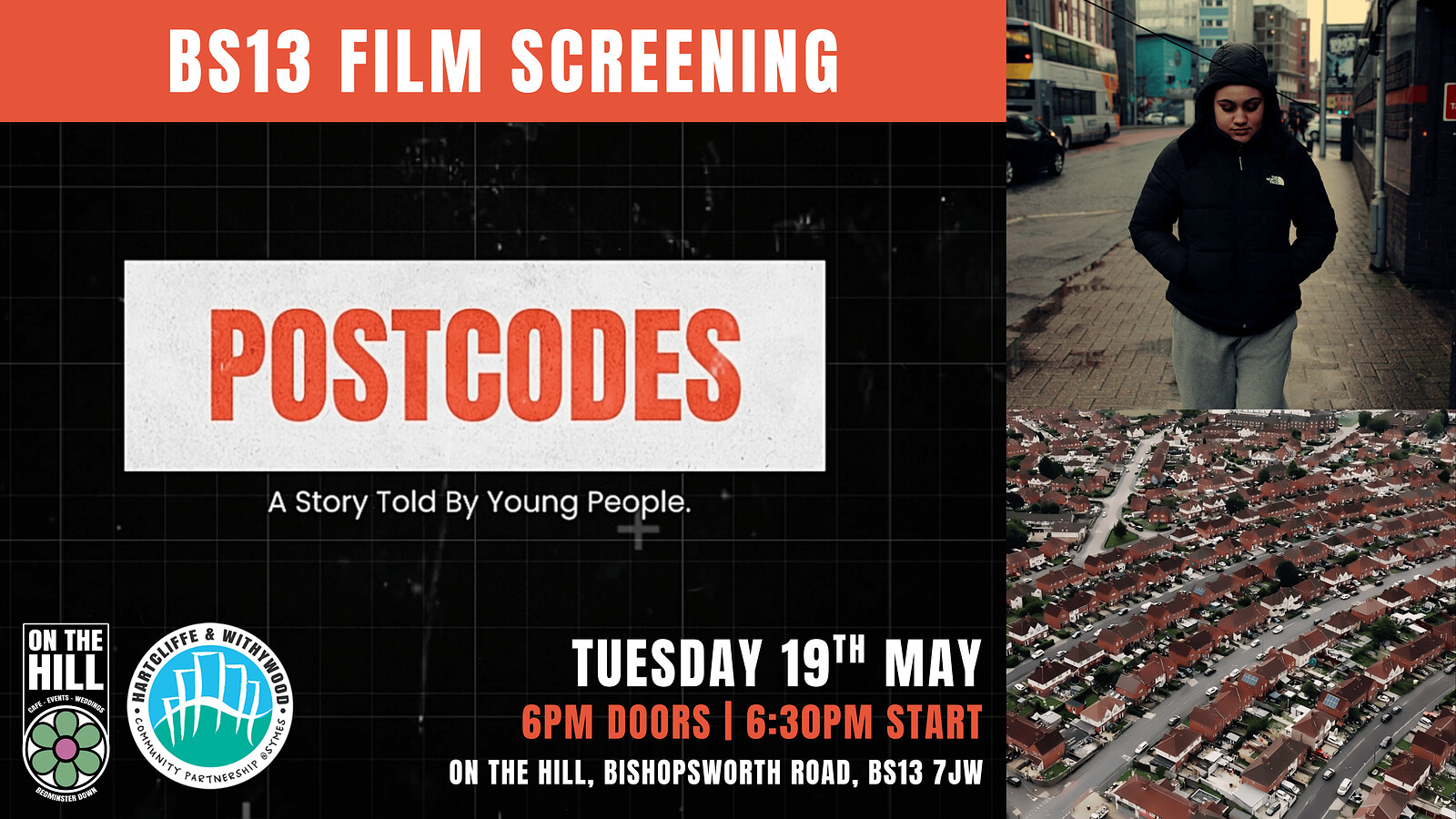 Postcodes Film Screening at On The Hill