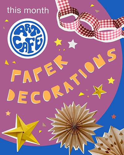Art Cafe - Paper Decorations at Peggy's Coffee and Brunch - North Street