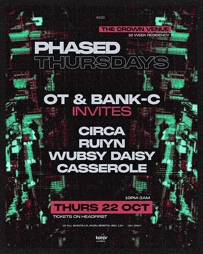 Phased Thursdays: OT & Bank-C Invites at Phased Thursdays: OT & Bank-C Invites