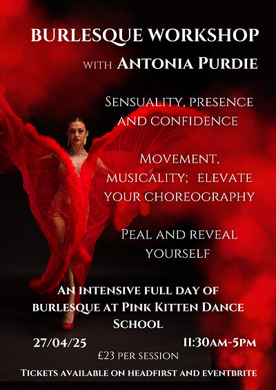 Burlesque Workshop with Antonia Purdie at Pink Kitten Dance School