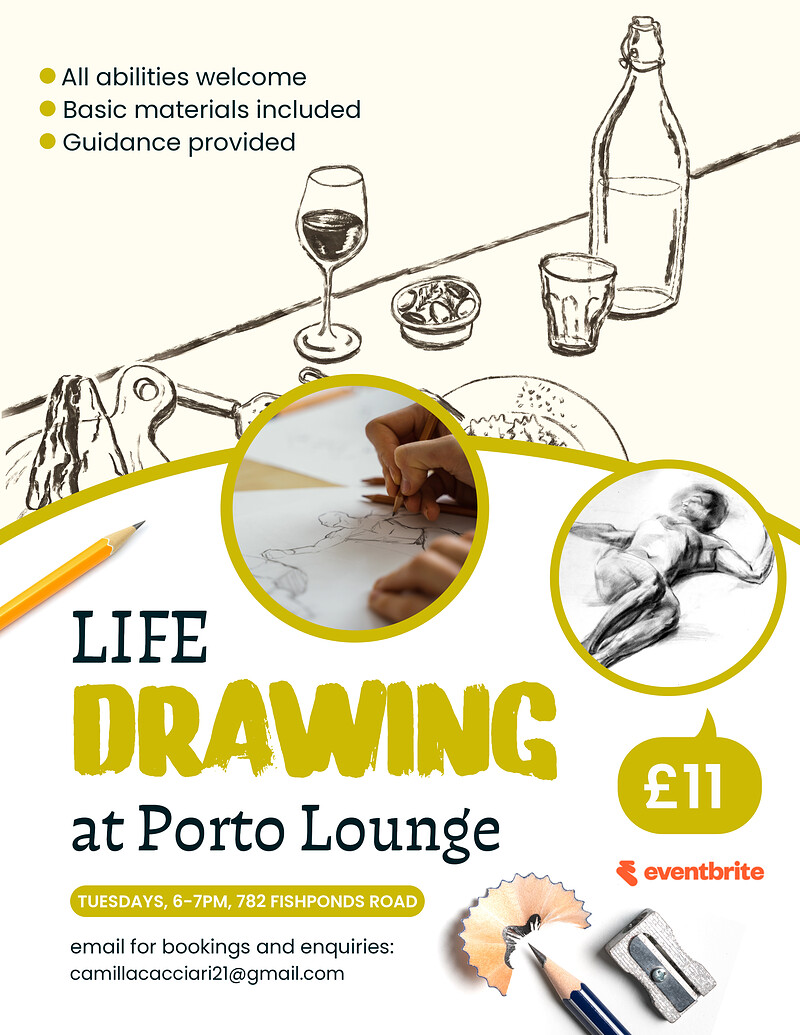 Life Drawing at Porto Lounge