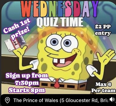 POW Quizzical at Prince of Wales BS7 8AA