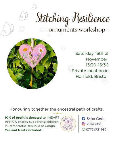 Stitching resilience – heart ornaments / The ancestral path of crafts at Private
