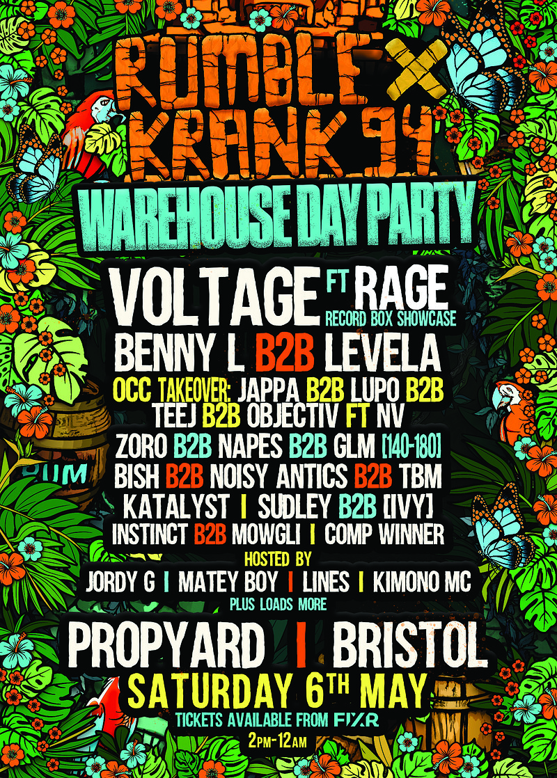 Rumble In The Jungle x Krank94 Warehouse Day party at Propyard