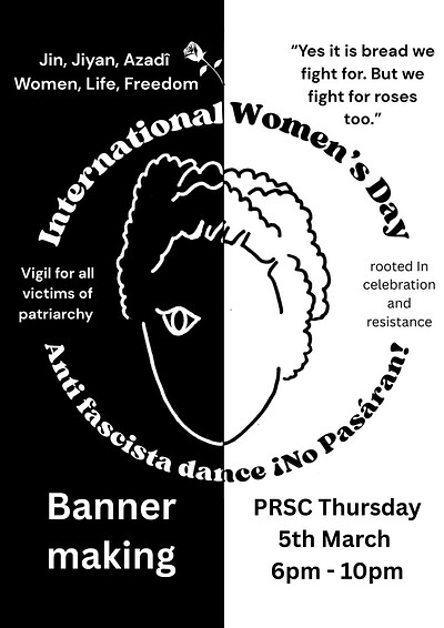 Banner making for International womens Day at PRSC