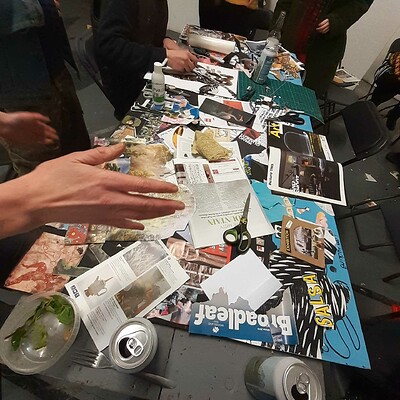 Collage Zine Making Workshop at PRSC