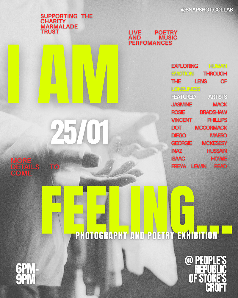 I Am Feeling... Photography + Poetry Exhibition at PRSC