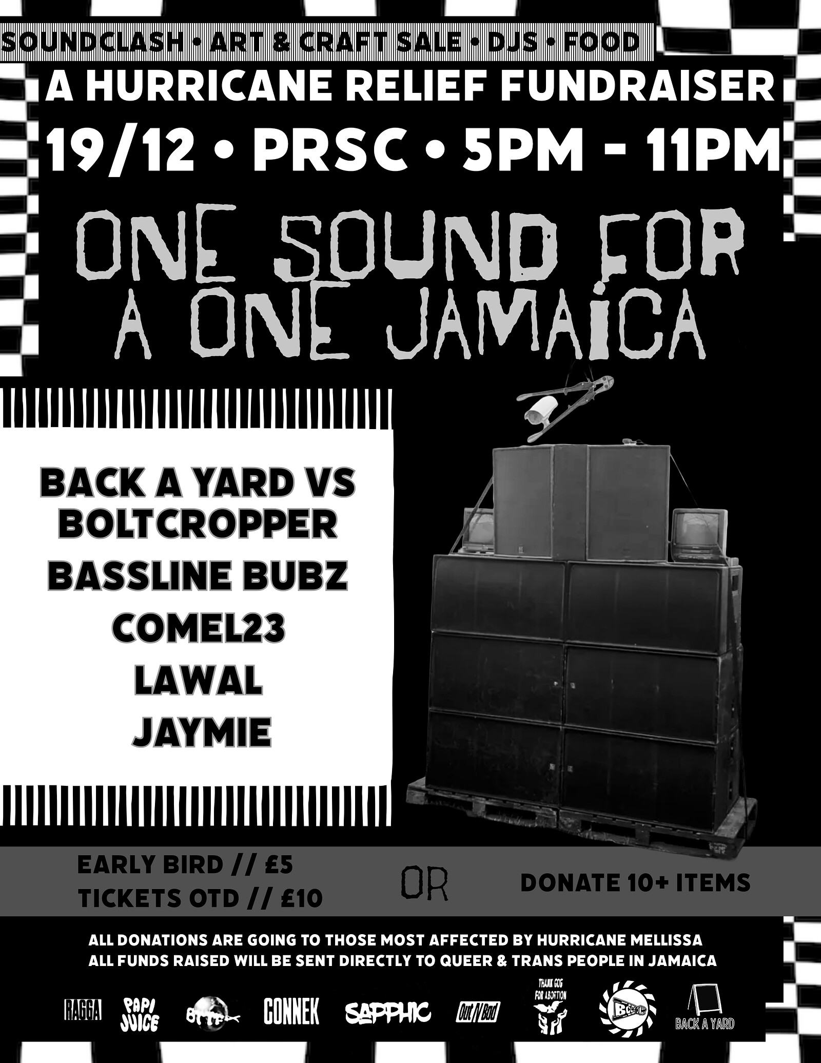 ONE SOUND FOR A ONE JAMAICA - HURRICANE RELIEF FUNDRAISER at PRSC