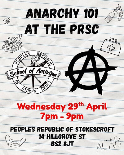 School of Activism Presents: Anarchy 101 at PRSC